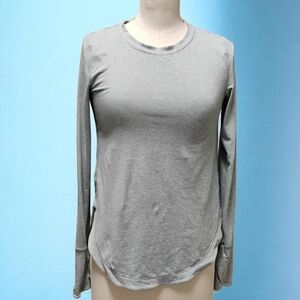 Athleta Greenish Gray Long Sleeve Women's Tee